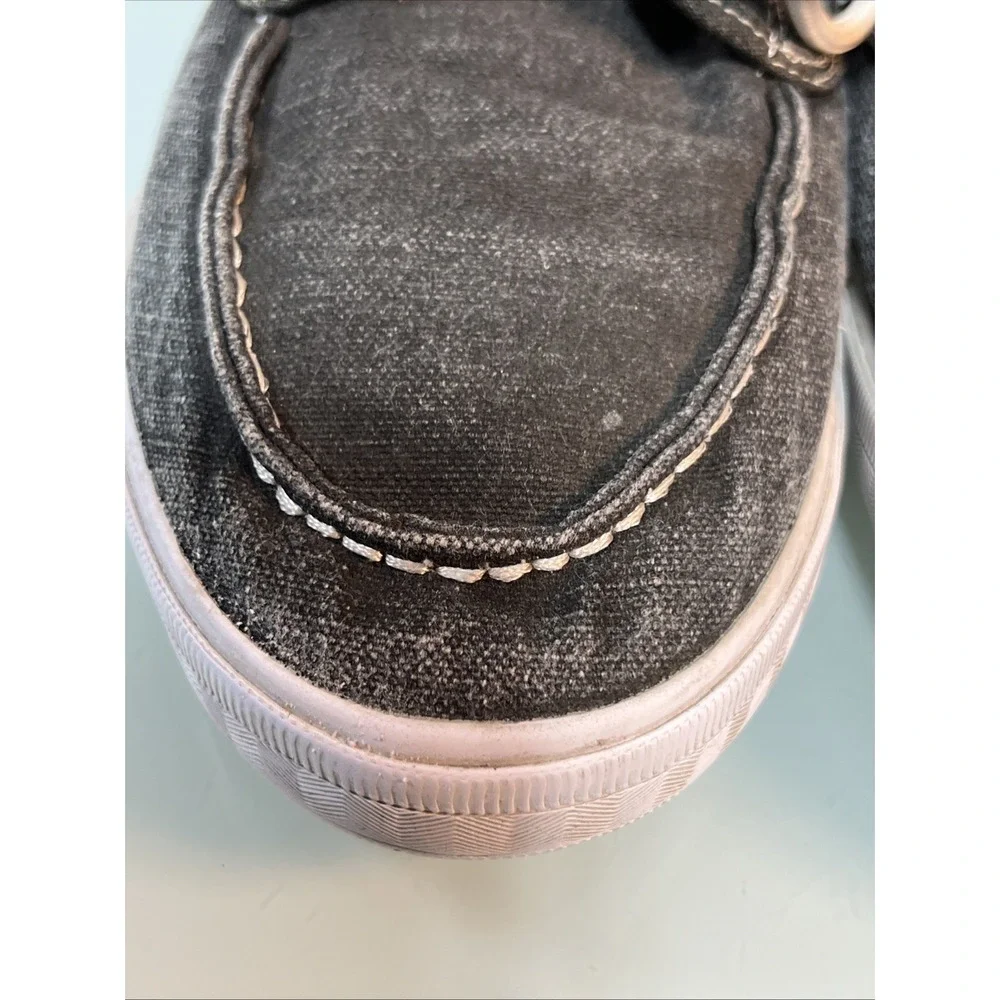 Levis Boat Shoes Men's 10.5 Gray Canvas Casual Deck‎ Sneakers
